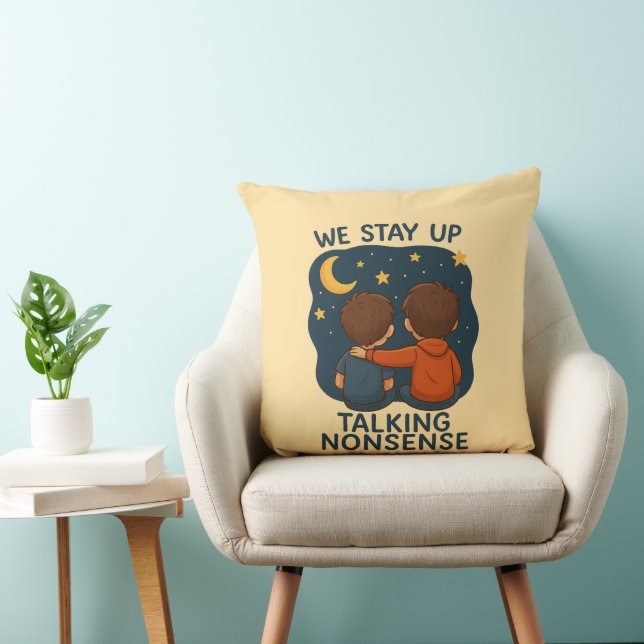 Almofada Cute Friendship Night Sky Throw Pillow (Cadeira)