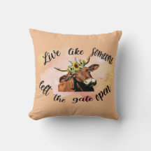 Cute Funny Cow Cote Beige