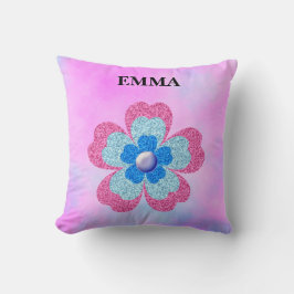 Almofada Cute glitter floral blooming garden