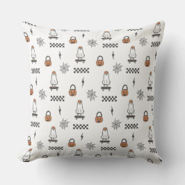Almofada Cute Halloween Ghost Pattern Throw Pillow