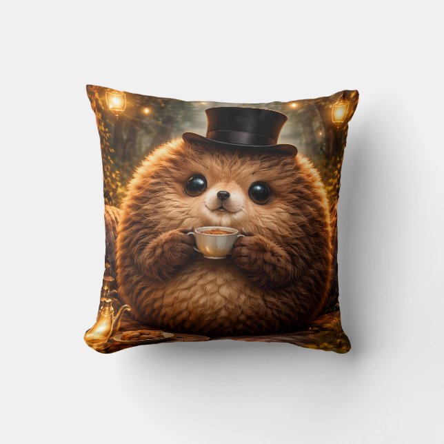 Almofada Cute Hedgehog Cozy Pillow Gift Home Decor (Frente)