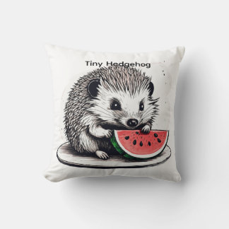 Almofada Cute Hedgehog Eating Watermelon – Ink Sketch Style