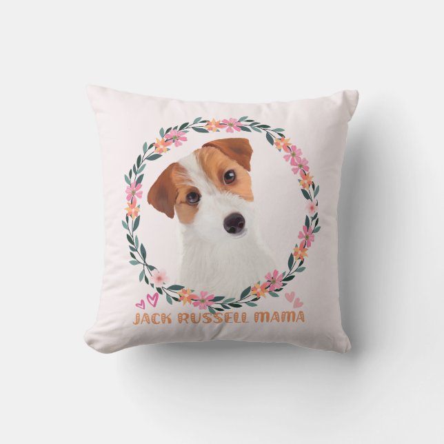 Almofada Cute Jack Russell Terrier - Jack Russell Mama (Frente)