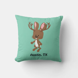 Almofada Cute Jackalope - Austin, Texas