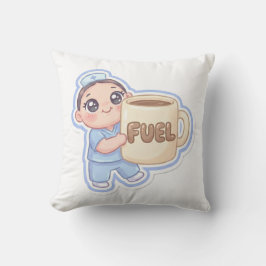 Almofada Cute Kawaii Chibi Nurse Giant Coffee Fuel