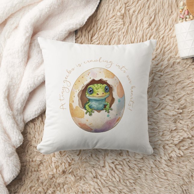 Almofada Cute Kawaii Gecko Lizard Chá de fraldas de Ovo (Cobertor)