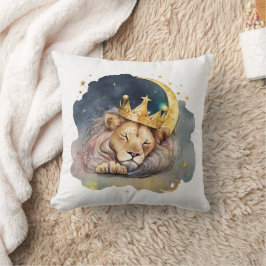 Almofada Cute king Lion Sleeping On The Moon