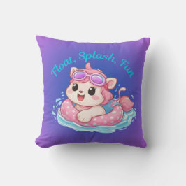 Almofada Cute Kitty Swimmer Design Throw Pillow