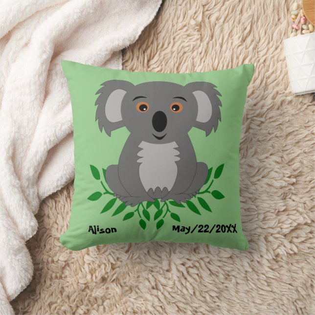Almofada Cute koala com crianças eucaliptas (Cobertor)
