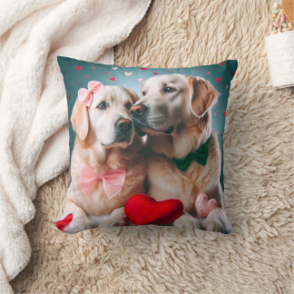 Almofada Cute labrador couple valentine's day