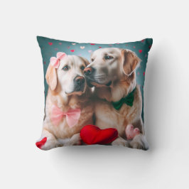 Almofada Cute labrador couple valentine's day