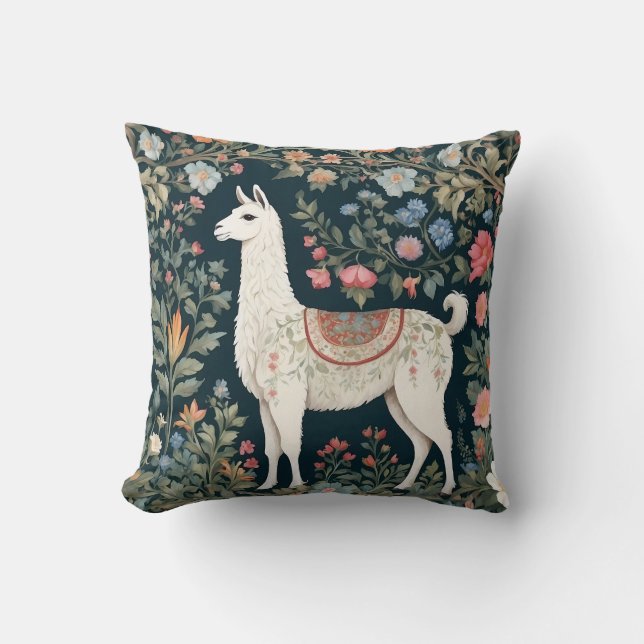 Almofada Cute Llama Elegant Floral (Frente)
