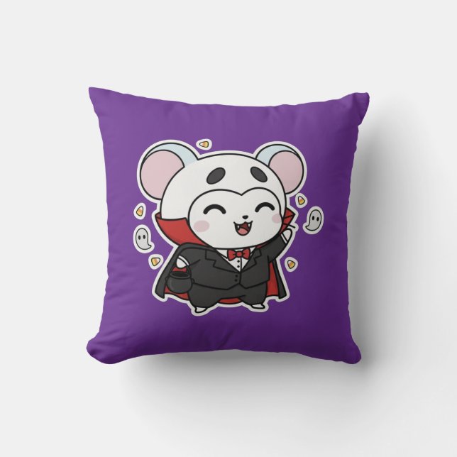 Almofada Cute lovely little mouse ready for Halloween  (Frente)