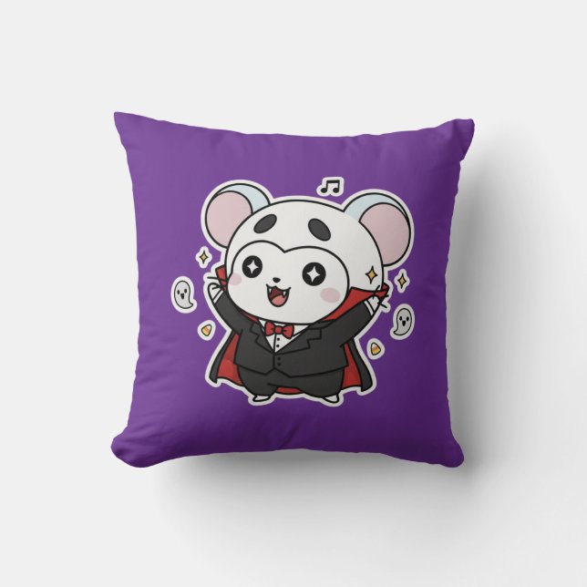 Almofada Cute lovely little mouse ready for Halloween  (Frente)