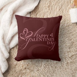Almofada Cute Minimal Modern Maroon Script Galentine's Day