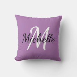 Almofada Cute Minimal Roxo Monogramado