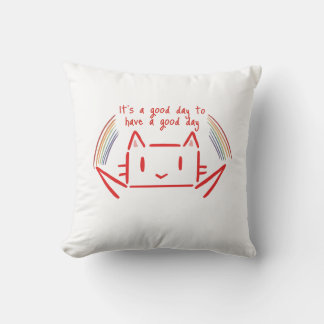 Almofada Cute Minimalist Cat Illustration 