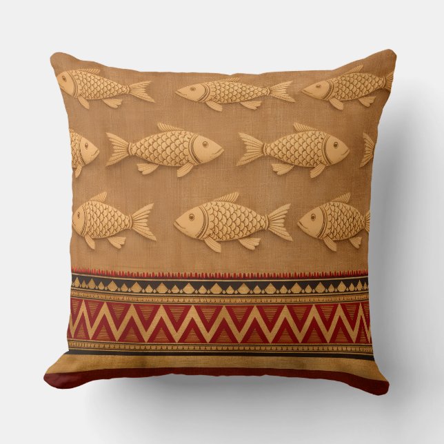 Almofada Cute Modern Fish Throw Pillow (Frente)