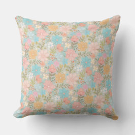 Almofada Cute muted pastel floral pattern