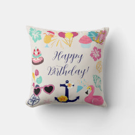Almofada Cute Nautical Birthday
