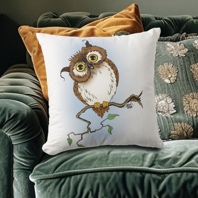 Almofada Cute Owl Brown Hoot (Criador carregado)