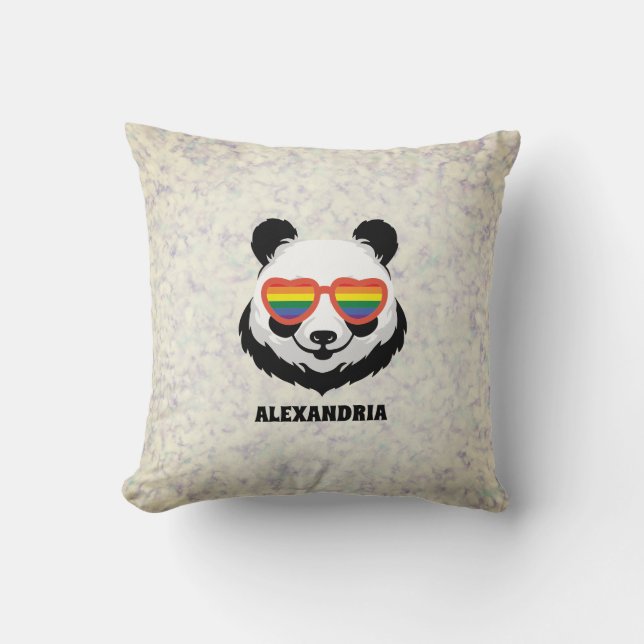 Almofada Cute Panda Bear | Rainbow | LGBTQ (Frente)