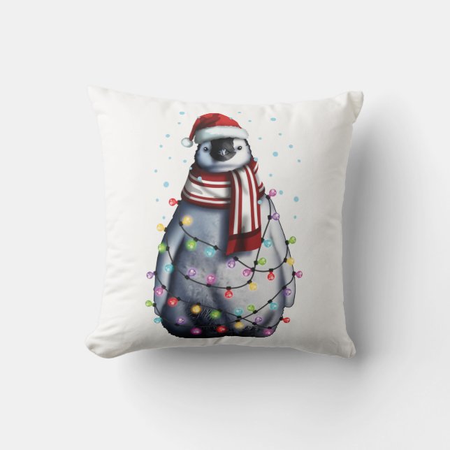 Almofada Cute Penguin Lover Funny Christmas Holiday Gift (Frente)