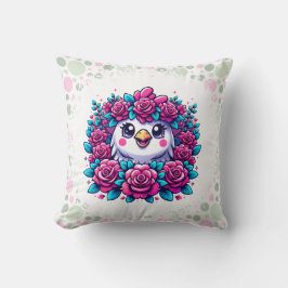 Almofada Cute Penguin with Rose Garland