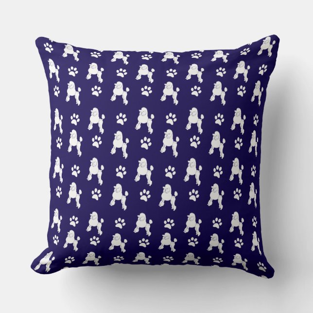 Almofada Cute Poodle Throw Pillow (Frente)