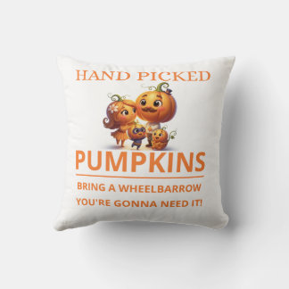 Almofada Cute Pumpkin Patch Kids Hand Picked Pumpkins Throw