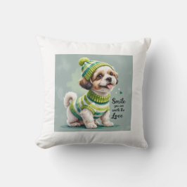 Almofada Cute Puppy Dog Square Cushion