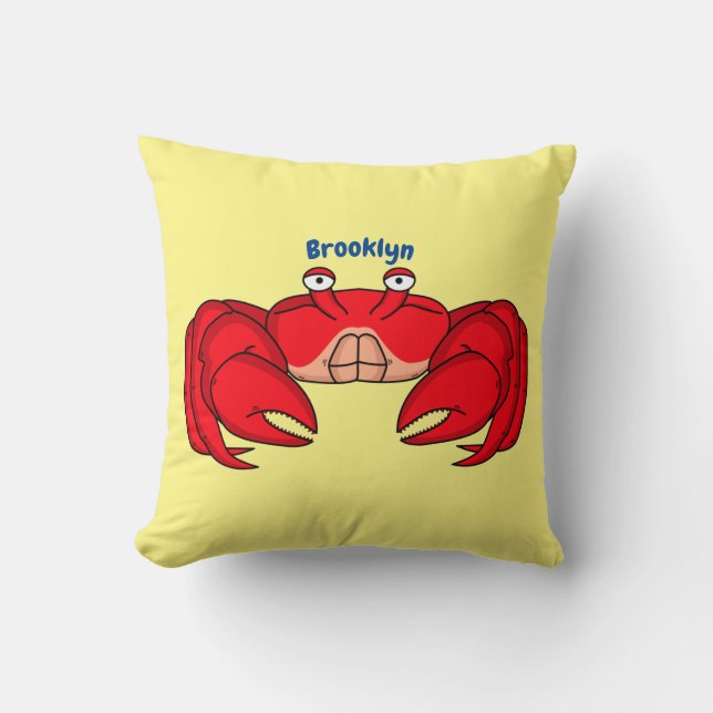 Almofada Cute red crab cartoon illustration  (Frente)