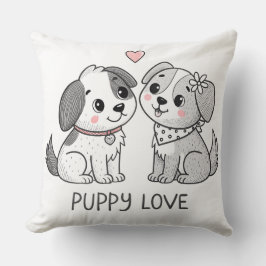 Almofada Cute Romantic Puppy Love Valentine