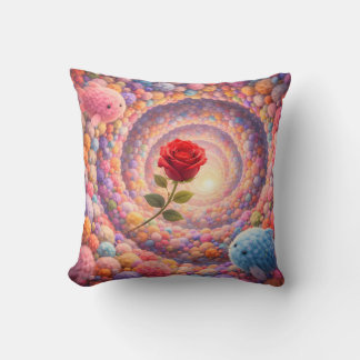 Almofada Cute Rose Fantasy Pillow For Girls Kids