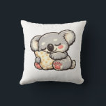 Almofada Cute Sleeping Koala with Pillow<br><div class="desc">Adorable kawaii koala cuddling a cozy pillow. Perfect cute design for animal lovers and cozy vibes.</div>