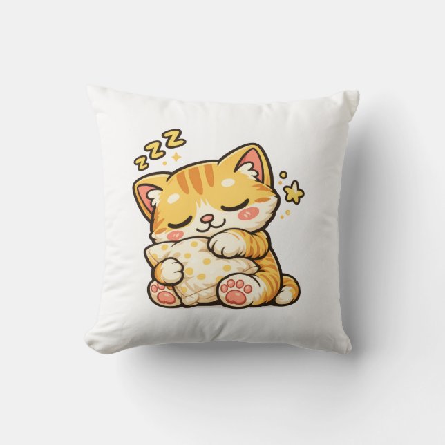 Almofada Cute Sleepy Cat Pillow (Frente)