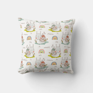 Almofada Cute Snail Pattern Kawaii Animal Boho