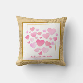 Almofada Cute Style Pink Hearts Romantic Valentine's Day