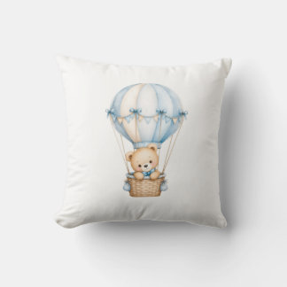 Almofada Cute Teddy Bear in Hot Air Balloon | Adorable Baby
