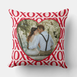 Almofada Cute Valentine Day XOXO Photo Red And Pink