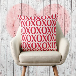 Almofada Cute Valentine Day XOXO Red And Pink