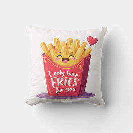 Almofada Cute Valentine French Fries Pun