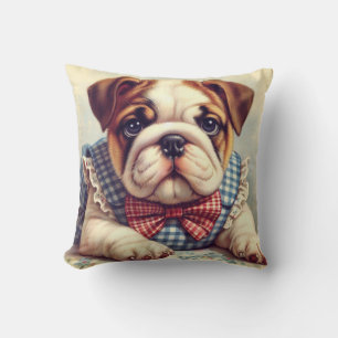 Almofada Cute Vintage English Bulldog Art