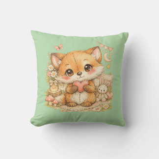 Almofada Cute Whimsical Watercolor Animal