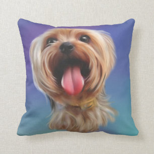 Almofada Cute Yorkie Yorkshire Terrier Arte Digital