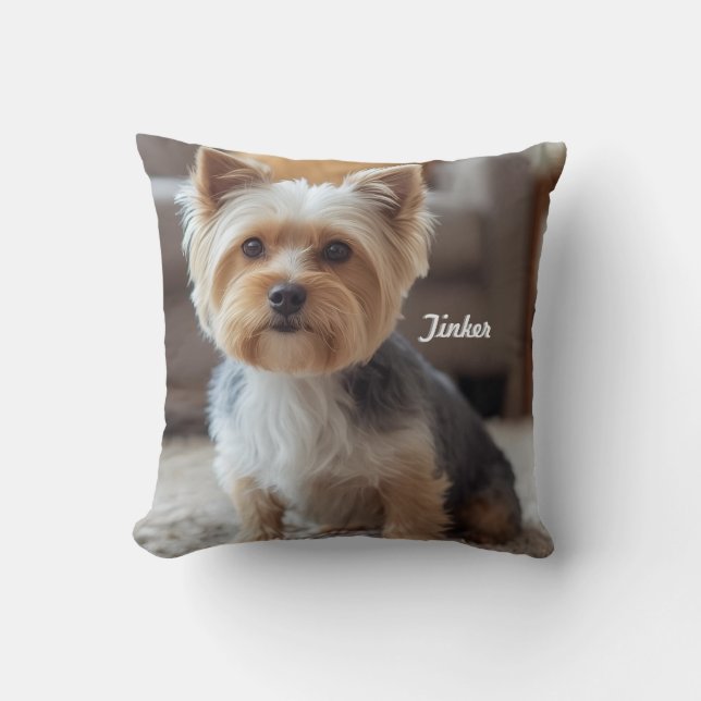 Almofada Cutesy Yorkshire Personalizado (Frente)