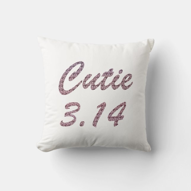 Almofada Cutie 3,14 Pi Dia Rosa (Frente)