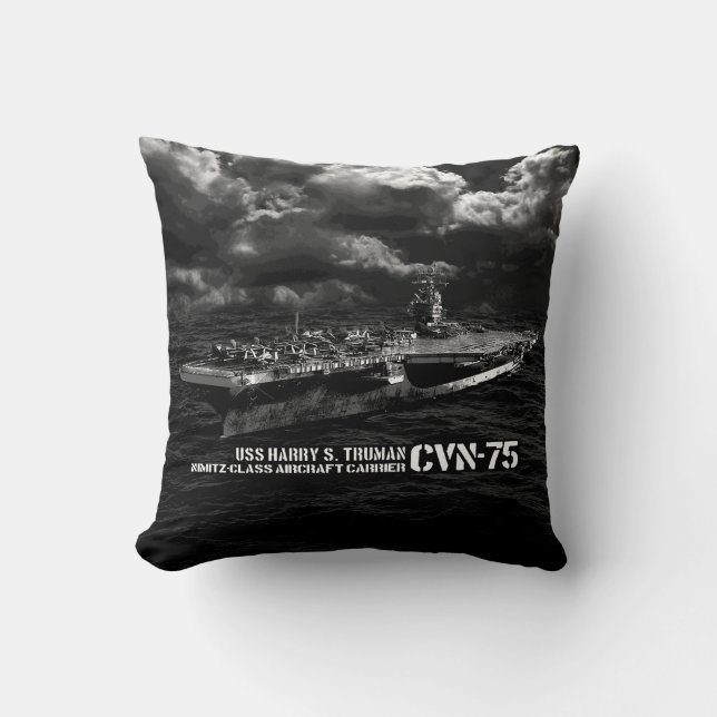 Almofada CVN-75 Harry S. Truman Polyester Travesseiro decor (Frente)