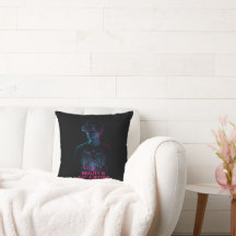 Cyberpunk VR Gamer Travesseiro decorativo | Neon G