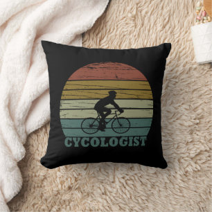 Almofada Cycologist tem um ciclismo engraçado dizendo